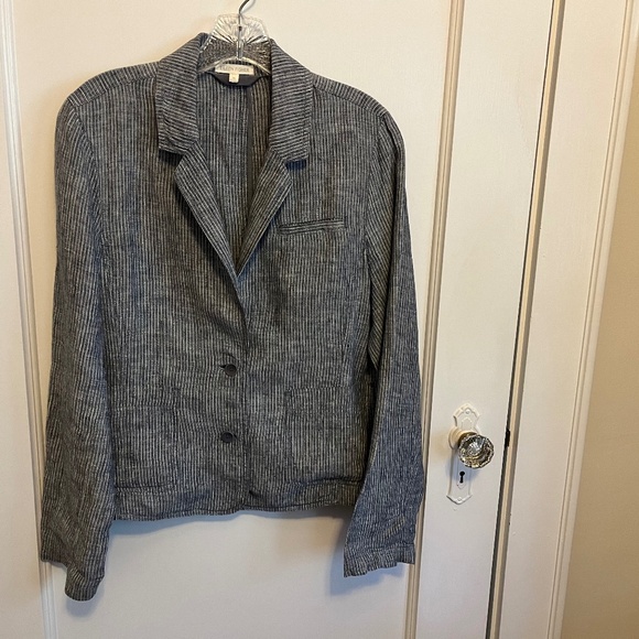 Eileen Fisher Jackets & Blazers - Eileen Fisher railroad stripe linen blazer - M